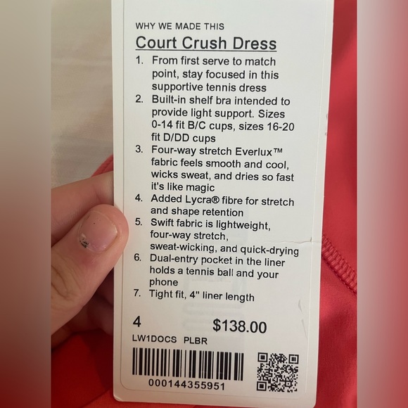 Lululemon Court Crush Dress. - Picture 2 of 3